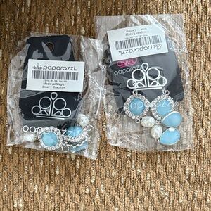 Paparazzi Blue and Silver Earrings